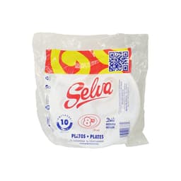 PLATOS DESECHABLES PL8 SELVA 10UND foto