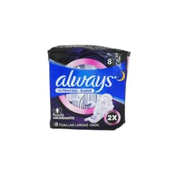 TOALLAS ULTRA FINAS SUAVE NOCHE ALWAYS 8UND foto