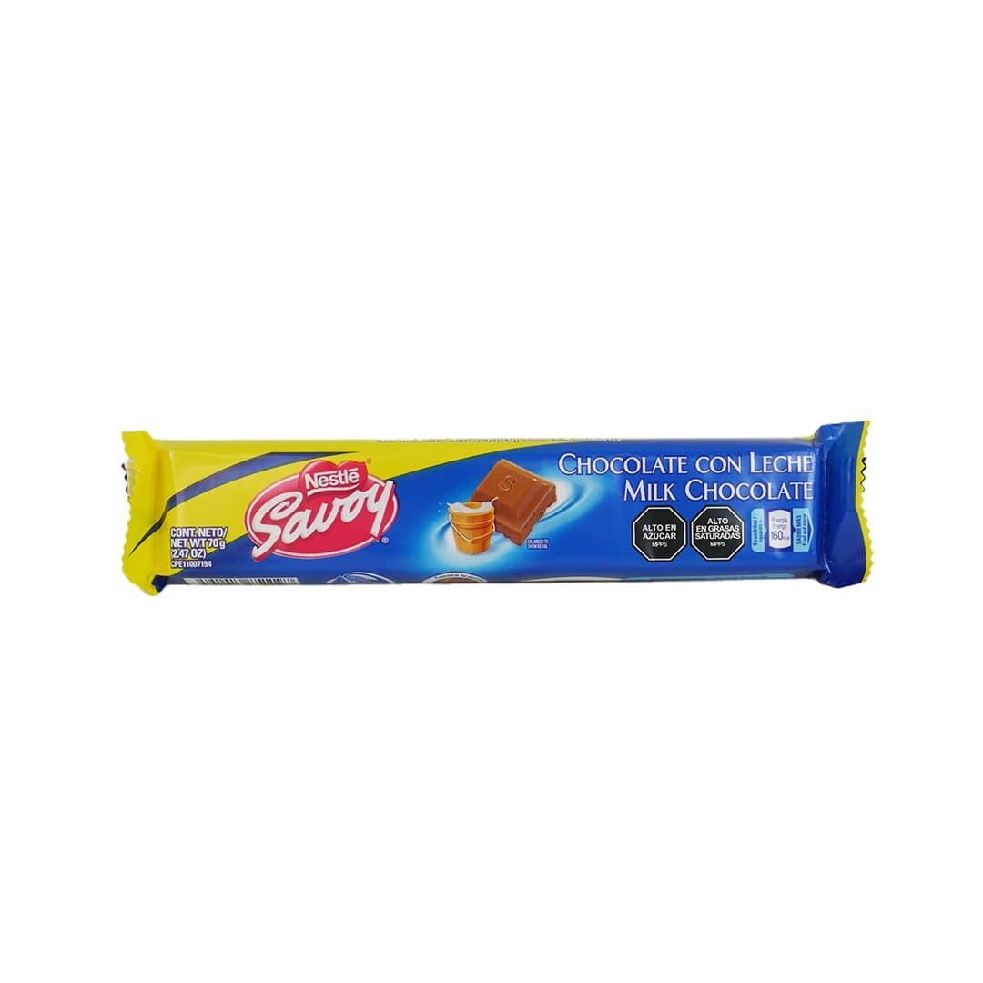 CHOCOLATE CON LECHE SAVOY 70GR foto