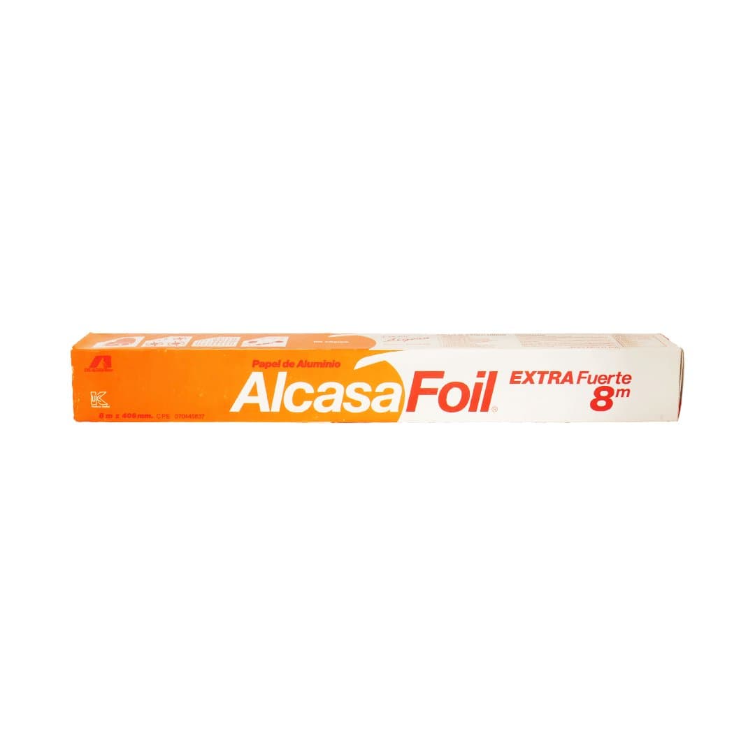 PAPEL DE ALUMINO EXTRA FUERTE ALCASAFOIL 8 MTS foto