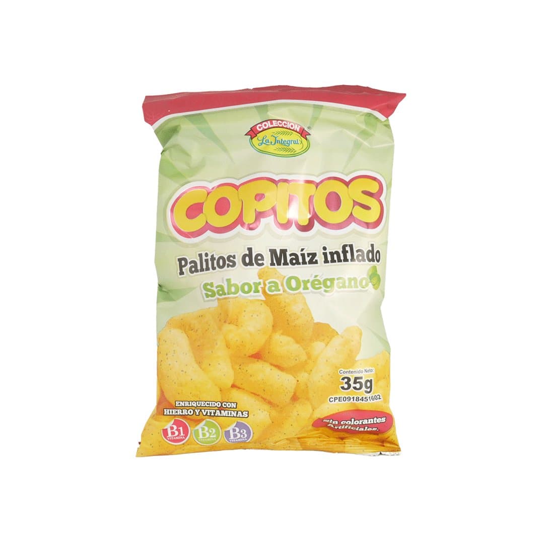 COPITOS PALITOS DE MAIZ SABOR A OREGANO LA INTEGRAL 35GR foto