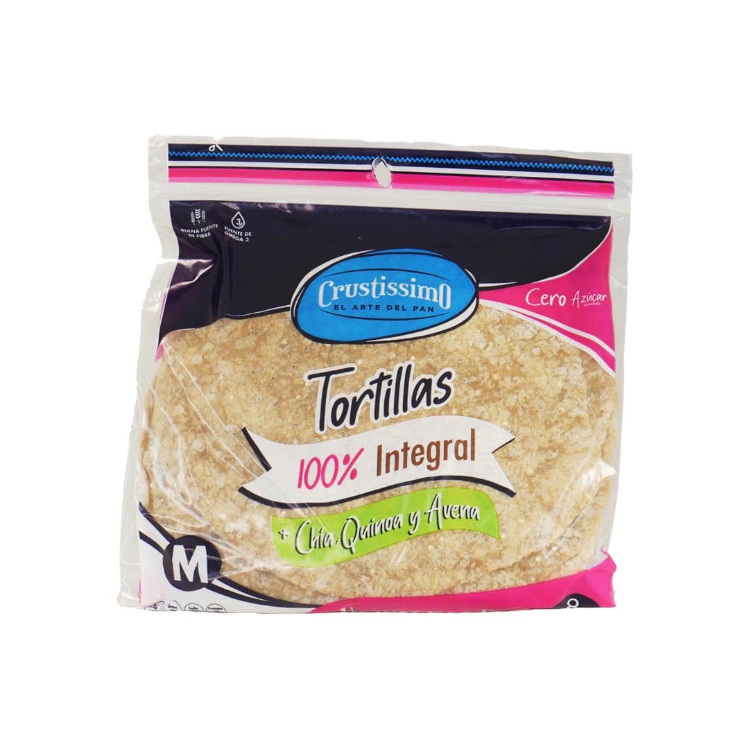 TORTILLA INTEGRAL CHIA QUINOA Y AVENA CRUSTISIMO 220GR foto
