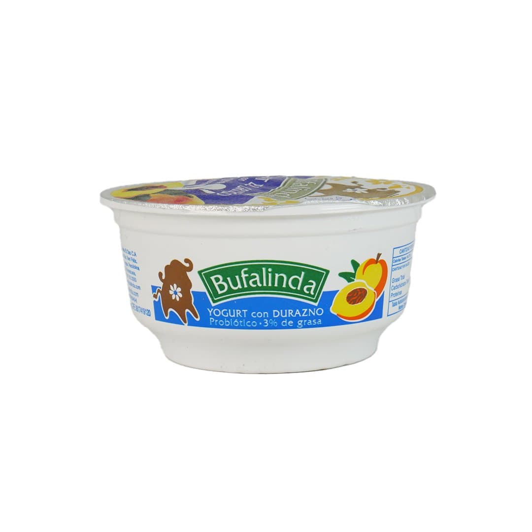 YOGURT NATURAL CON FRUTA DURAZNO BUFALINDA 180GR foto
