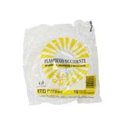 PLATO PLASTICO OCCIDENTE No.7 10UND foto