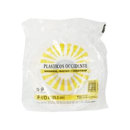 PLATOS PLASTICOS OCCICENTE N8 10 UND foto
