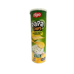 PAPA CHIPS CREMA AGRIA Y CEBOLLA TIGO 110 GR foto