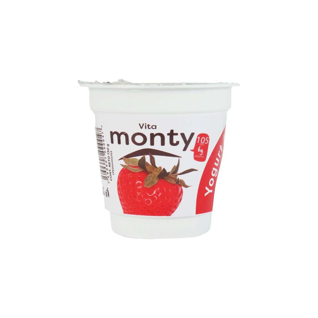 YOGURT SAB FRESA DESCREMADO VITA MONTY 130GR foto